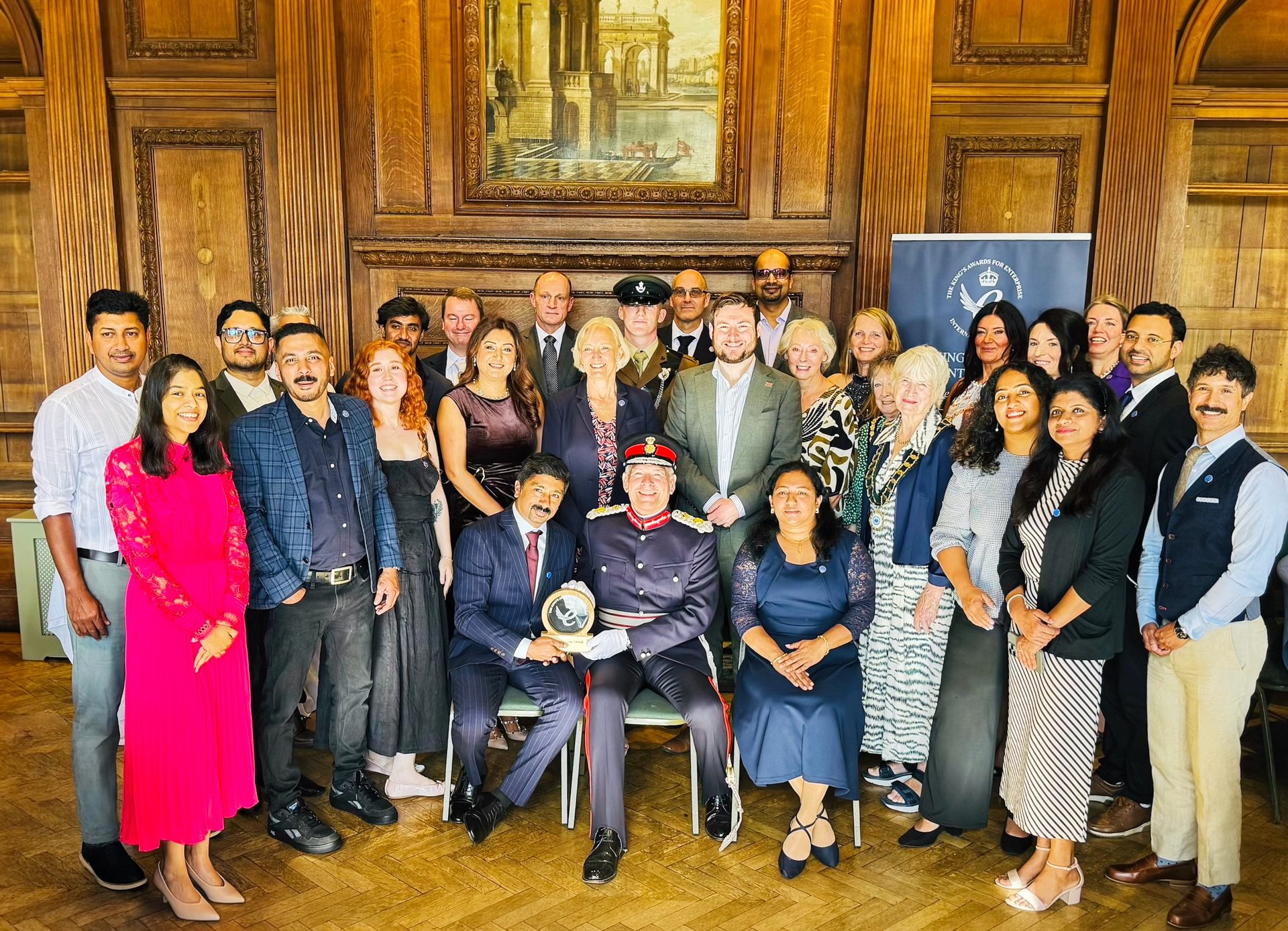 The AyataCommerce team receiving the King's Award for Enterprise for International Trade